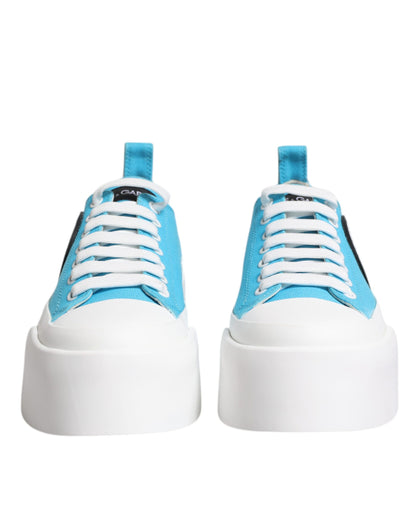 Низькі кросівки Dolce &amp; Gabbana Blue White Canvas Logo