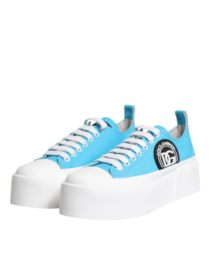 Низькі кросівки Dolce &amp; Gabbana Blue White Canvas Logo