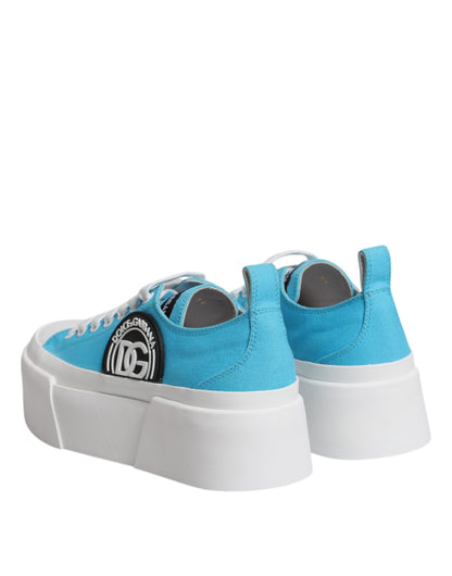 Низькі кросівки Dolce &amp; Gabbana Blue White Canvas Logo