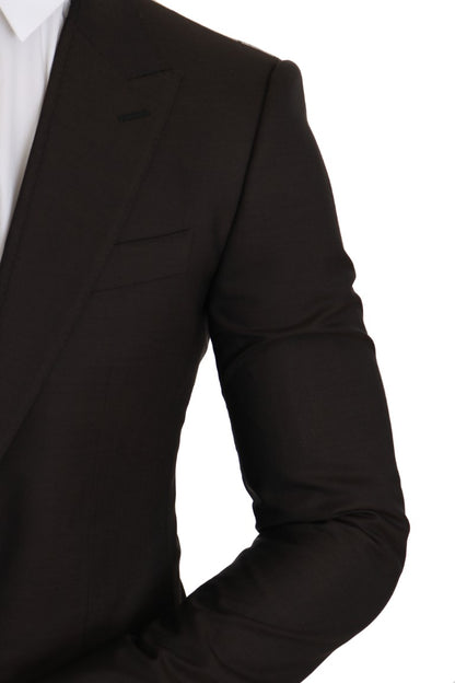 Коричневий піджак із натуральної вовни Dolce &amp; Gabbana Sleek Sleek