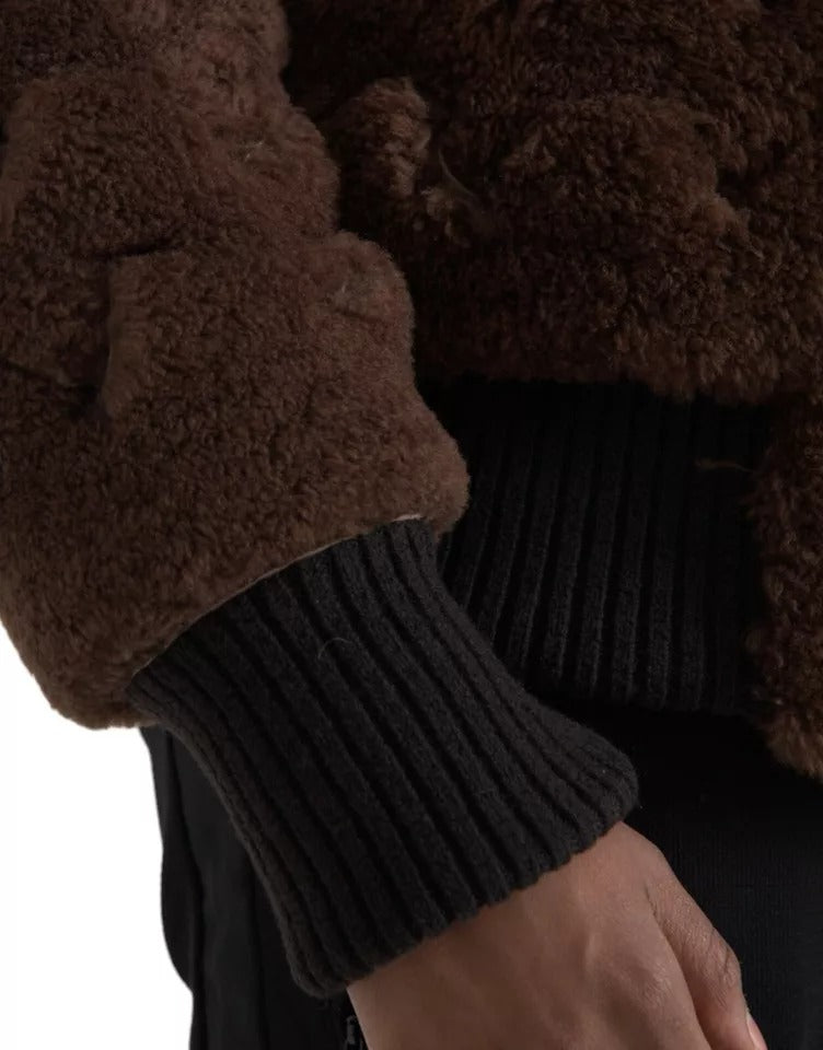 Куртка Bottega Veneta з коричневого хутряного дублянки