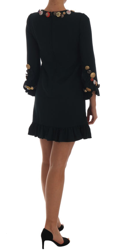 Сукня А-силуету Dolce &amp; Gabbana зі смарагдовим кришталем
