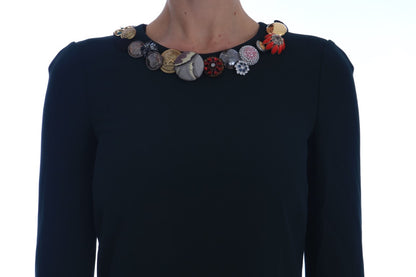 Сукня А-силуету Dolce &amp; Gabbana зі смарагдовим кришталем