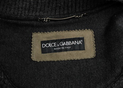 Елегантна куртка Dolce &amp; Gabbana зі суміші шкіри та вовни