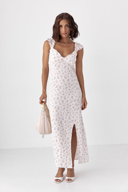 Floral sundress with slit