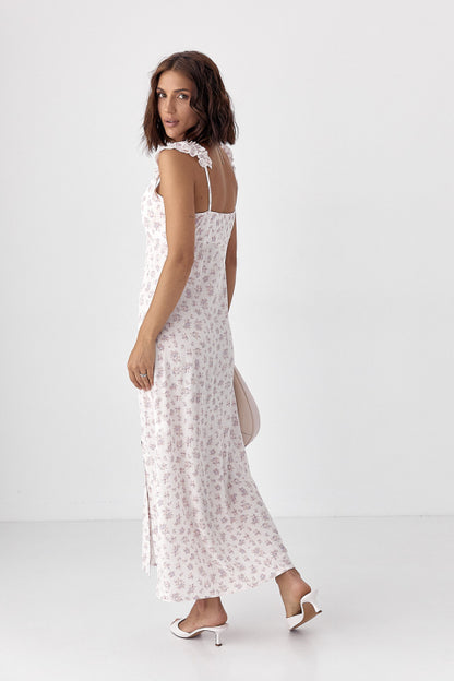 Floral sundress with slit
