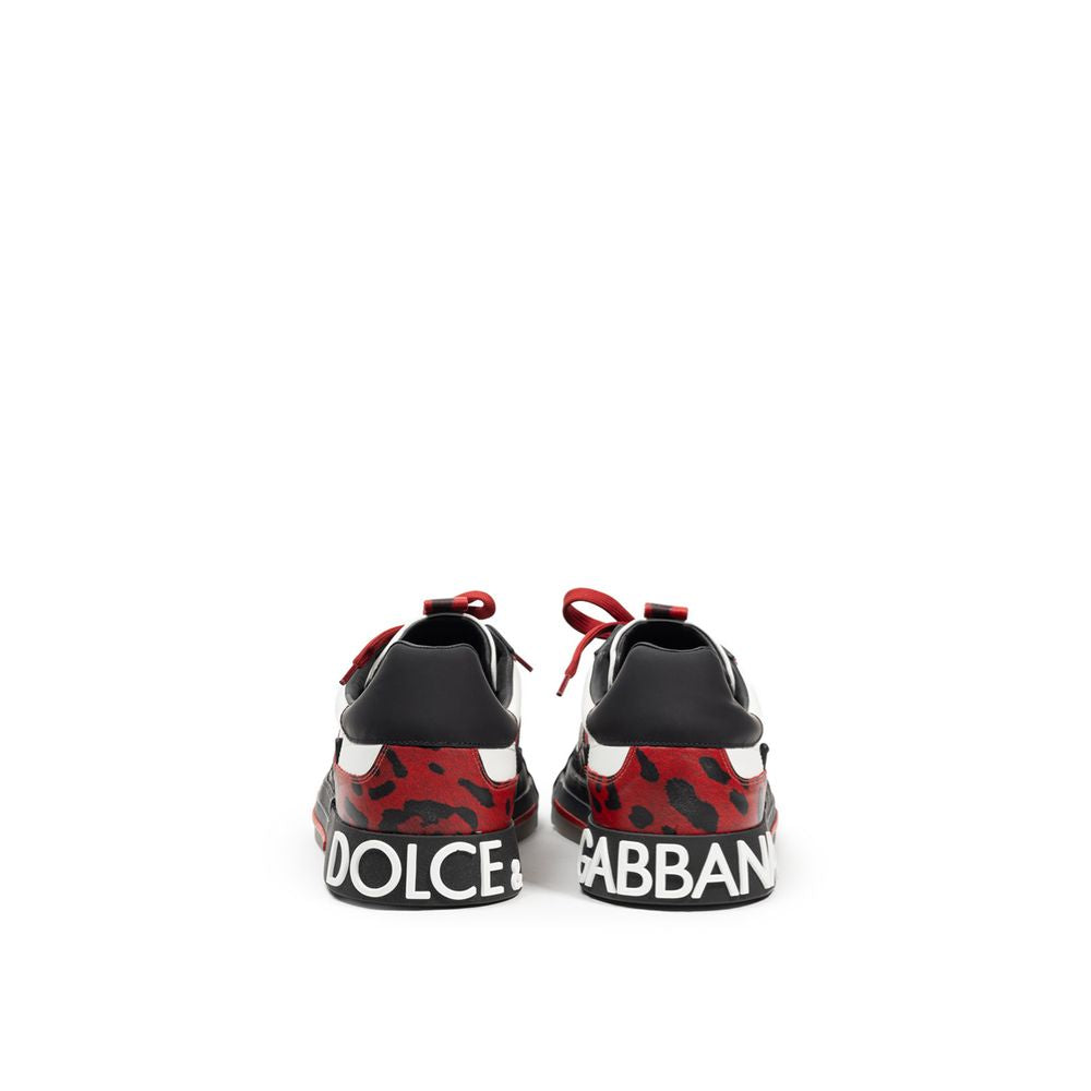 Чорно-білі шкіряні кросівки Dolce &amp; Gabbana