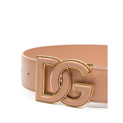Рожевий шкіряний ремінь Dolce &amp; Gabbana