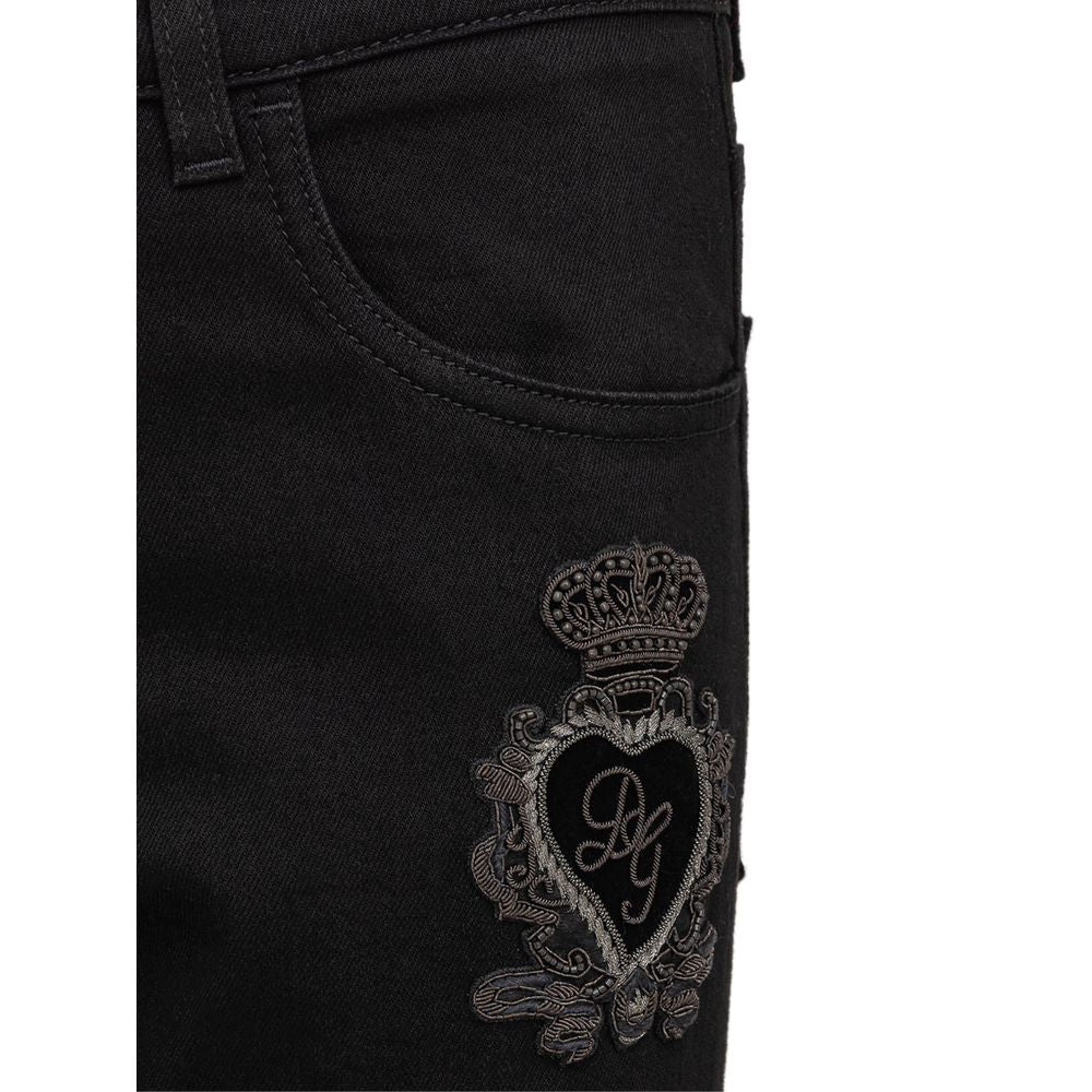 Чорні бавовняні джинси та штани Dolce &amp; Gabbana