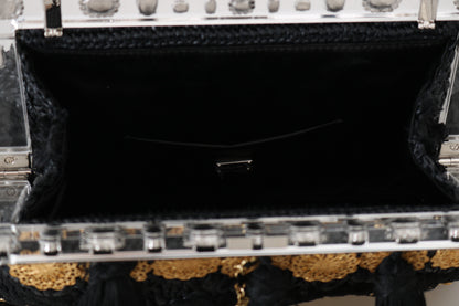 Вечірній клатч Dolce &amp; Gabbana Black Tassel Gold Baroque Crystal