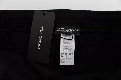 Чорно-сірі вовняні повсякденні штани Dolce &amp; Gabbana в смужку