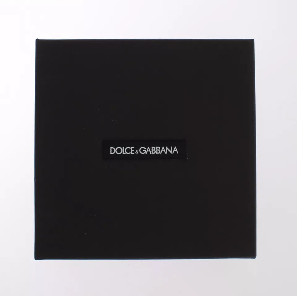 Брелок Dolce &amp; Gabbana із багатобарвною шкіряною застібкою та ланцюжком з рафії