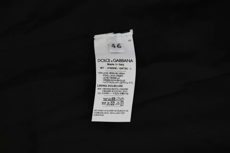 Чорний вовняний жилет із логотипом Dolce &amp; Gabbana