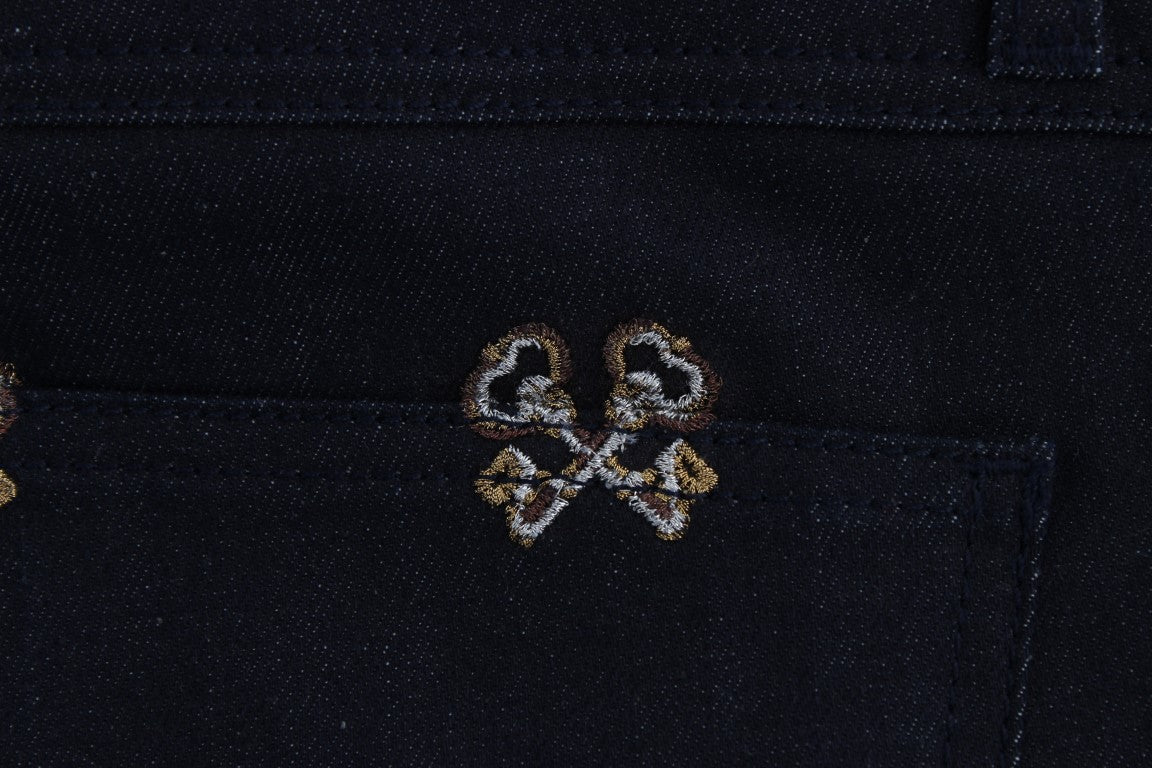 Елегантні приталені джинси Dolce &amp; Gabbana з вишивкою