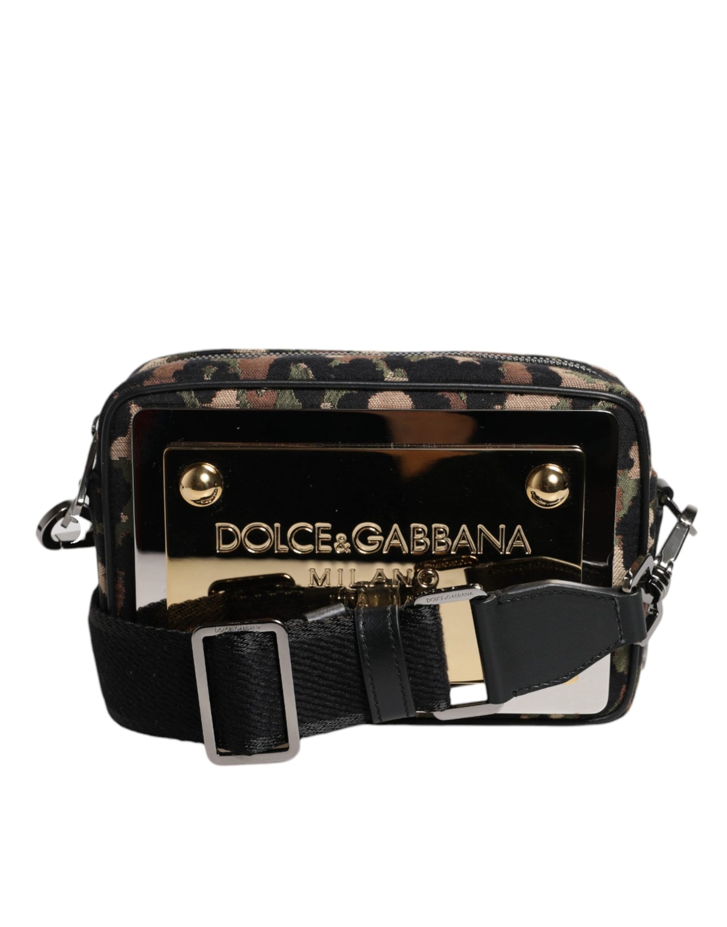 Багатоколірна сумка Dolce &amp; Gabbana з леопардовим жаккардом DG через плече