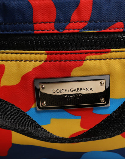 Багатобарвна камуфляжна нейлонова сумка для покупок Dolce &amp; Gabbana