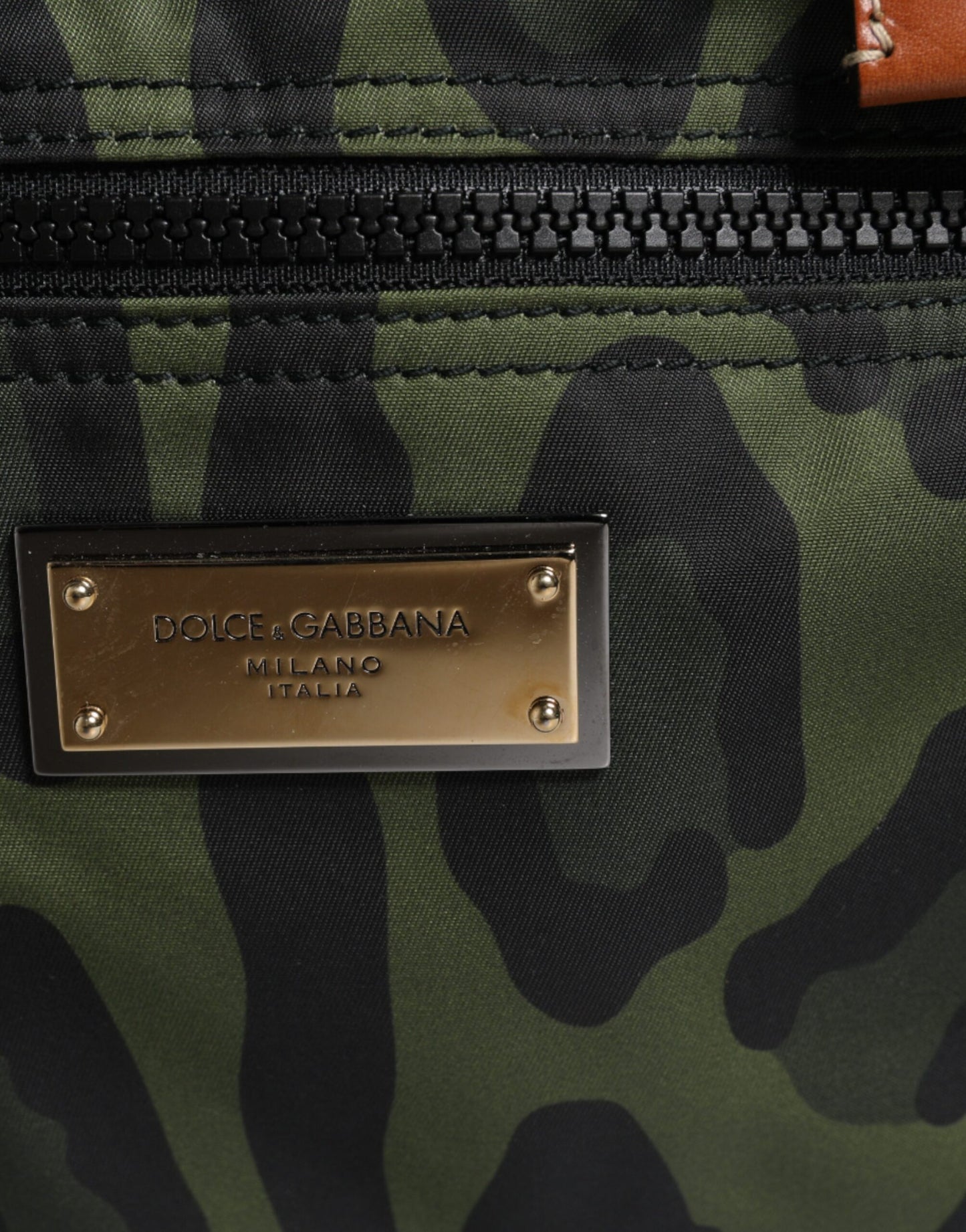 Нейлонова дорожня сумка Dolce &amp; Gabbana Green Leopard