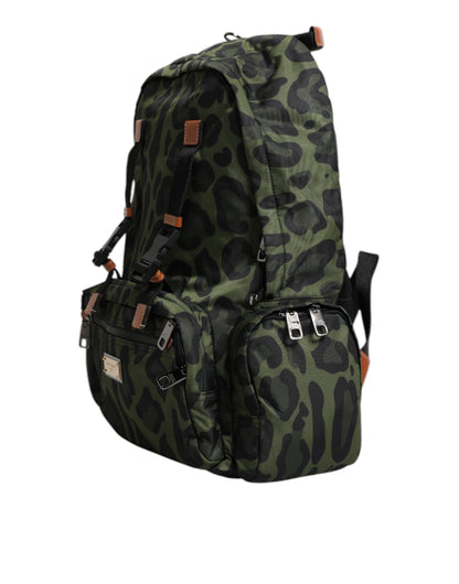 Нейлонова дорожня сумка Dolce &amp; Gabbana Green Leopard