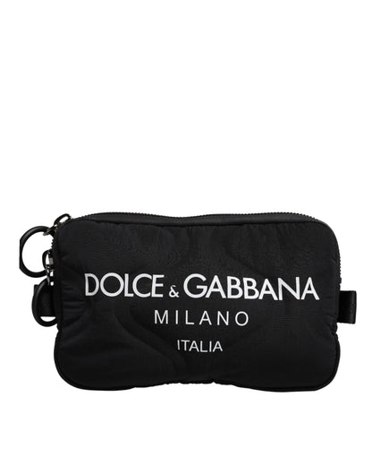 Чорна сумка з нейлоновим логотипом Dolce &amp; Gabbana через плече