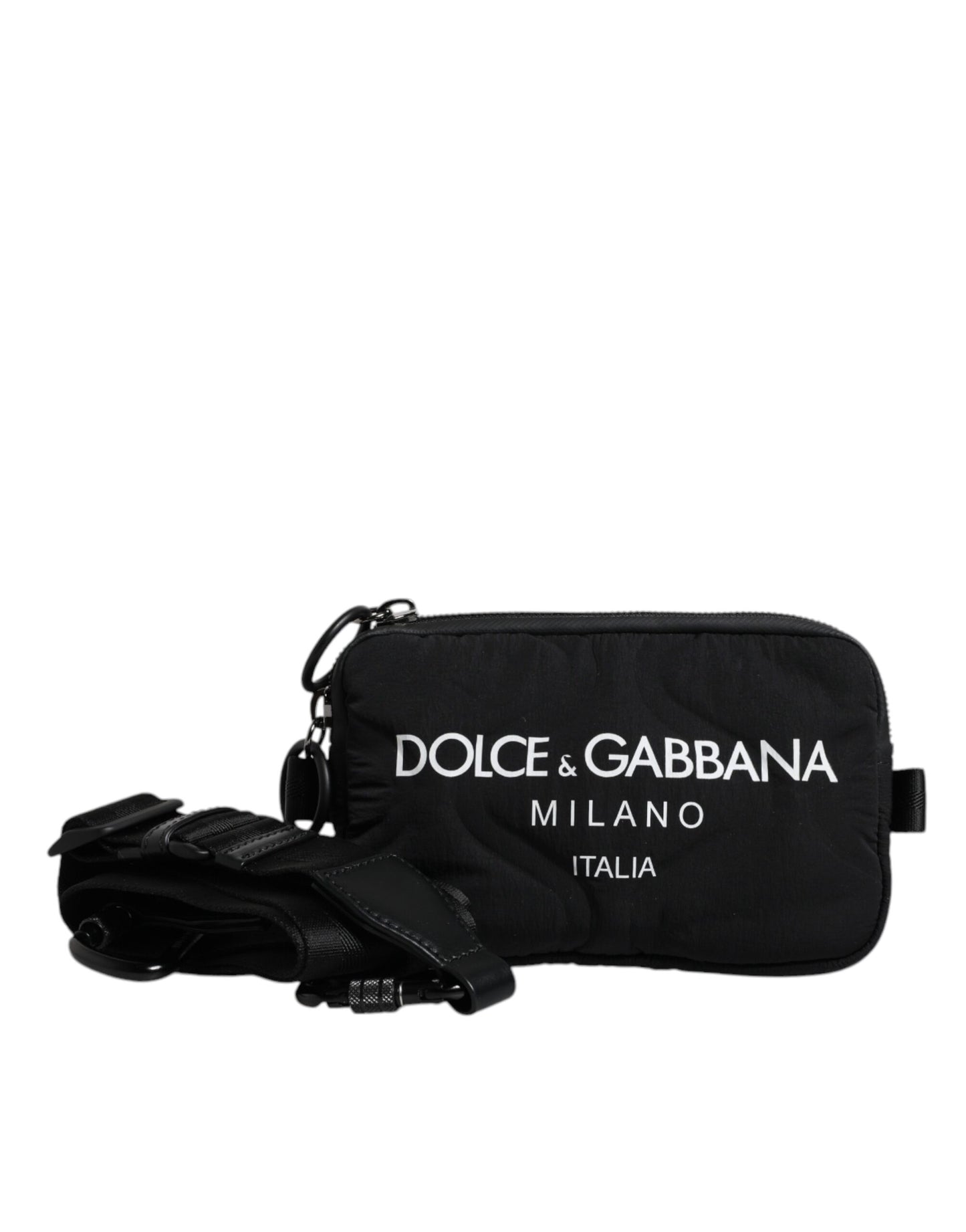Чорна сумка з нейлоновим логотипом Dolce &amp; Gabbana через плече