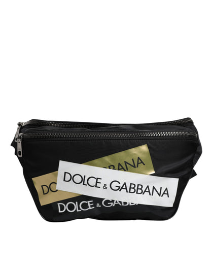 Сумка Dolce &amp; Gabbana з чорного нейлону на поясі та поясі з логотипом