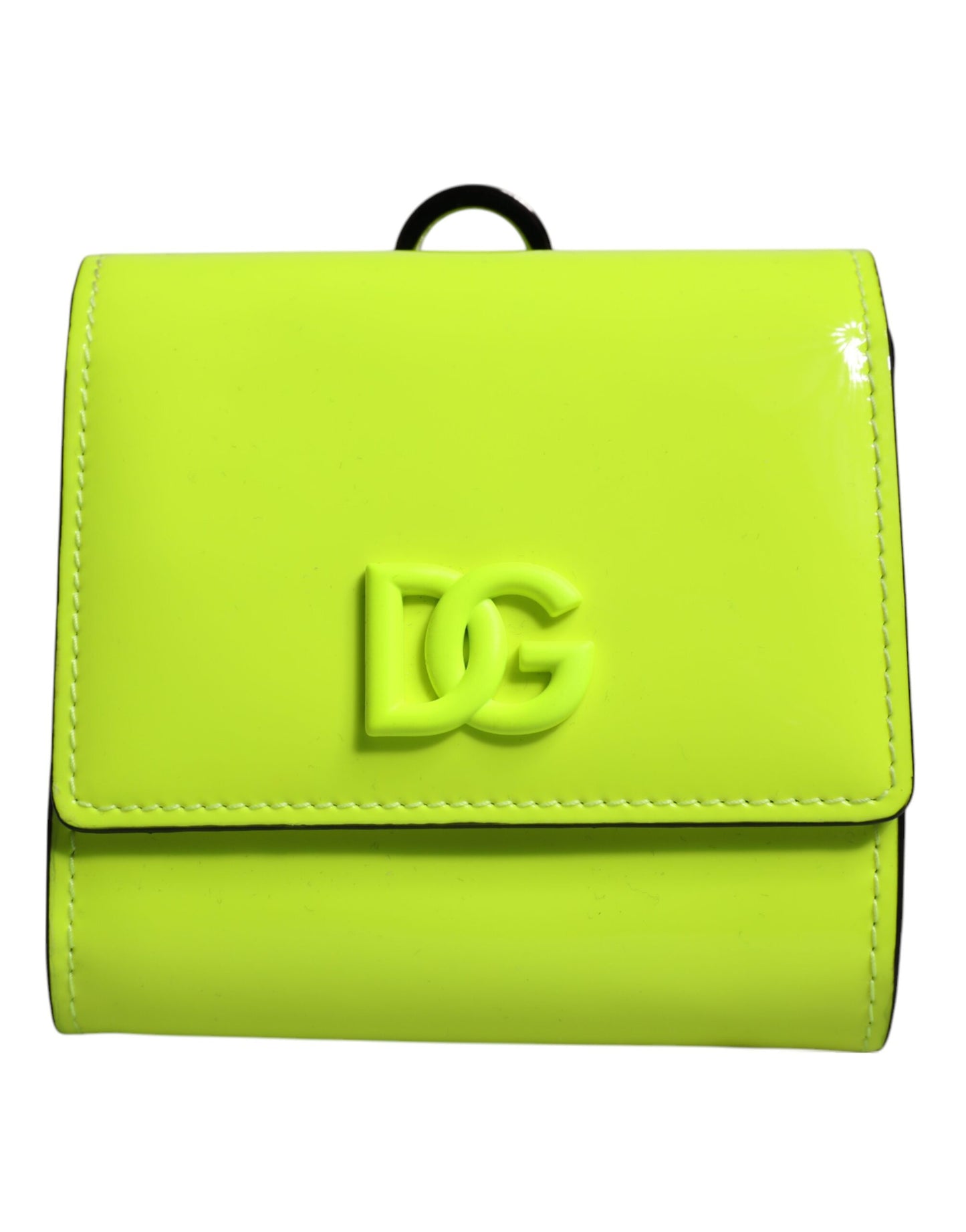 Гаманець Dolce &amp; Gabbana Yellow Green Bifold DG з логотипом на шийному ремені