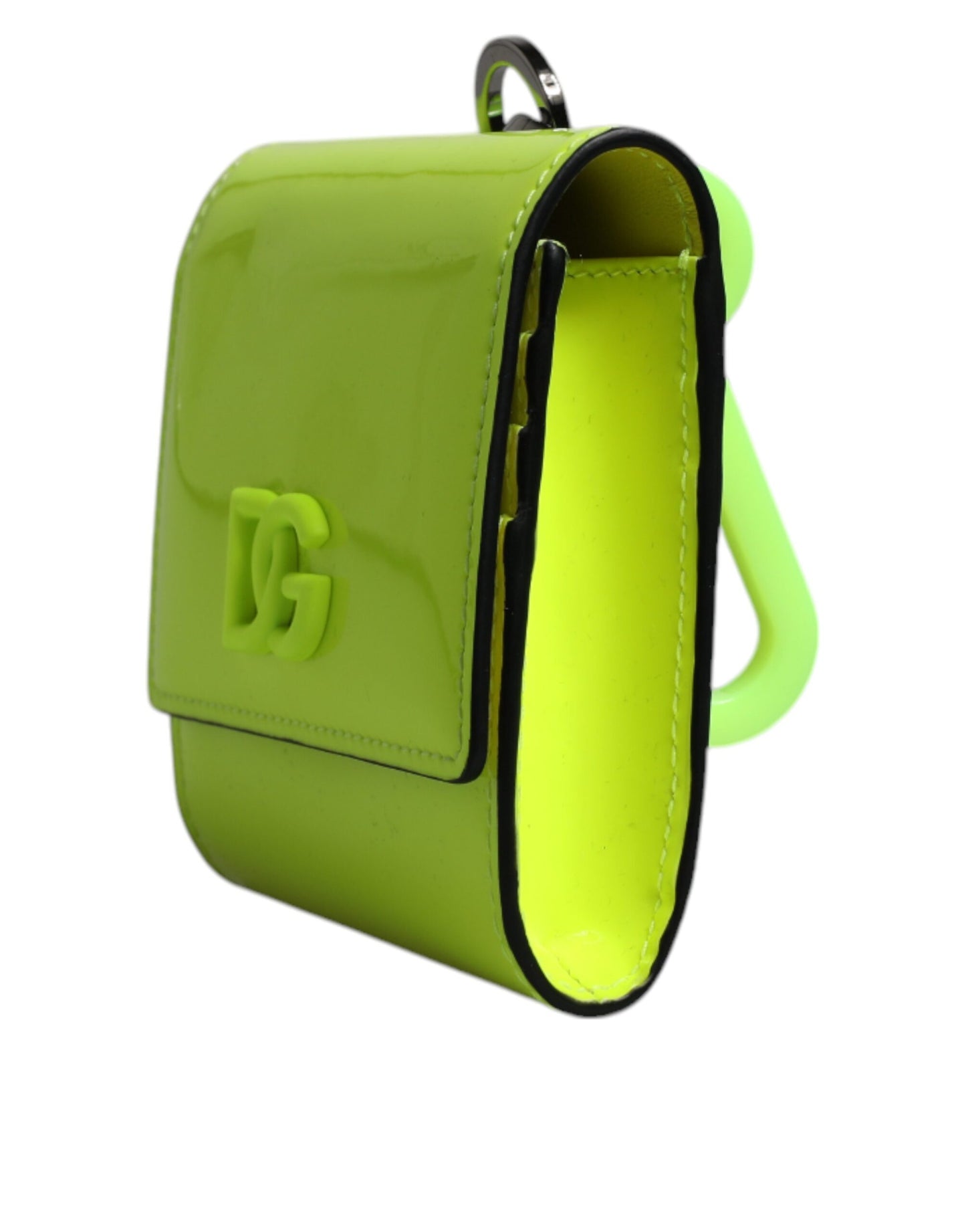 Гаманець Dolce &amp; Gabbana Yellow Green Bifold DG з логотипом на шийному ремені