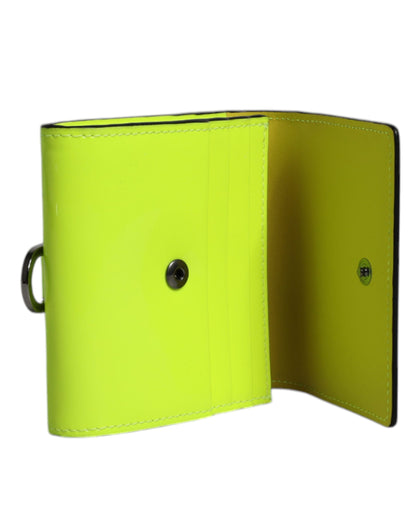 Гаманець Dolce &amp; Gabbana Yellow Green Bifold DG з логотипом на шийному ремені