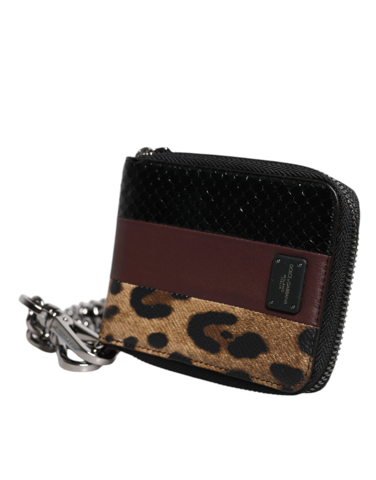 Гаманець Dolce &amp; Gabbana із багатобарвної шкіри леопарда DG Bifold Card Holder