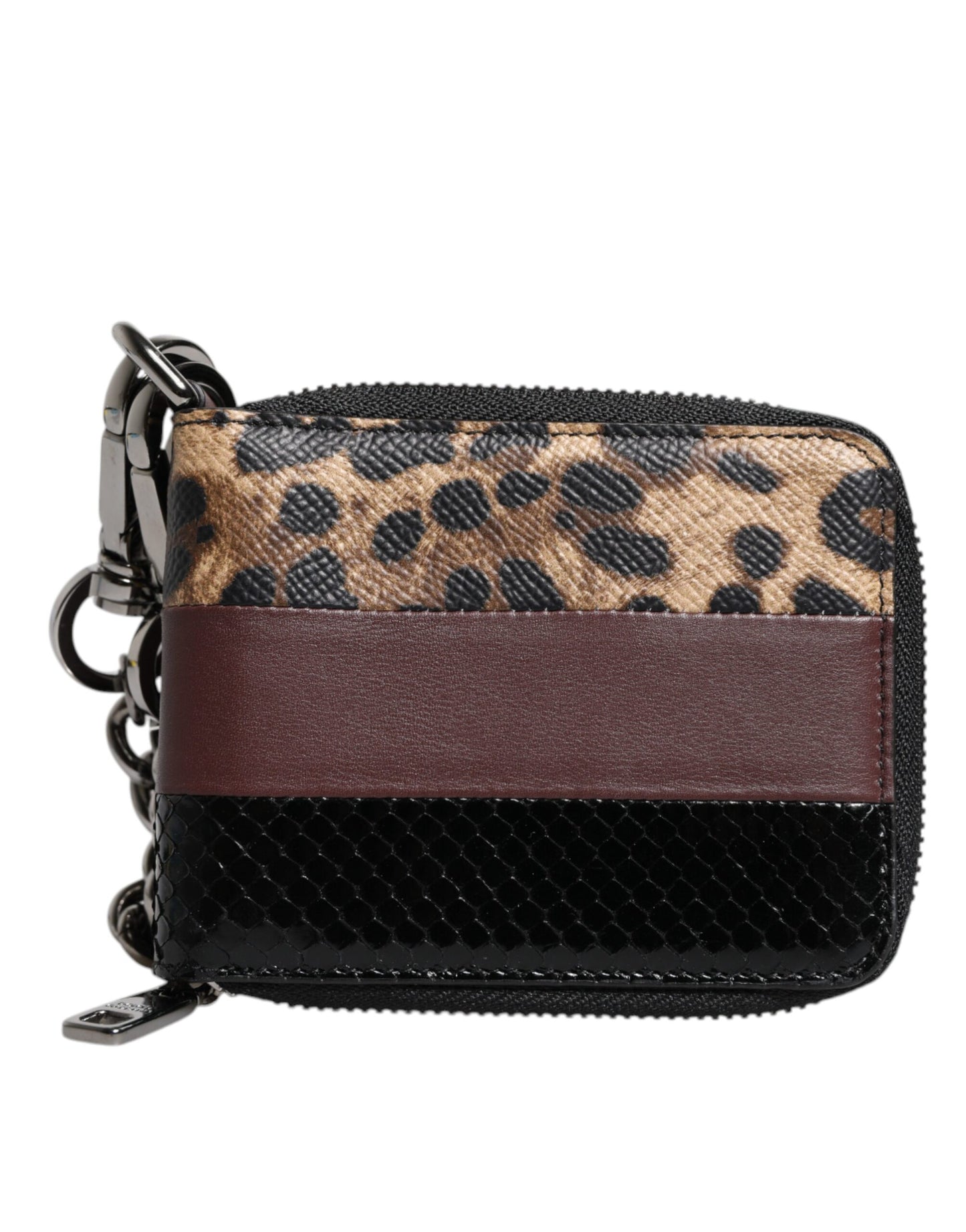 Гаманець Dolce &amp; Gabbana із багатобарвної шкіри леопарда DG Bifold Card Holder
