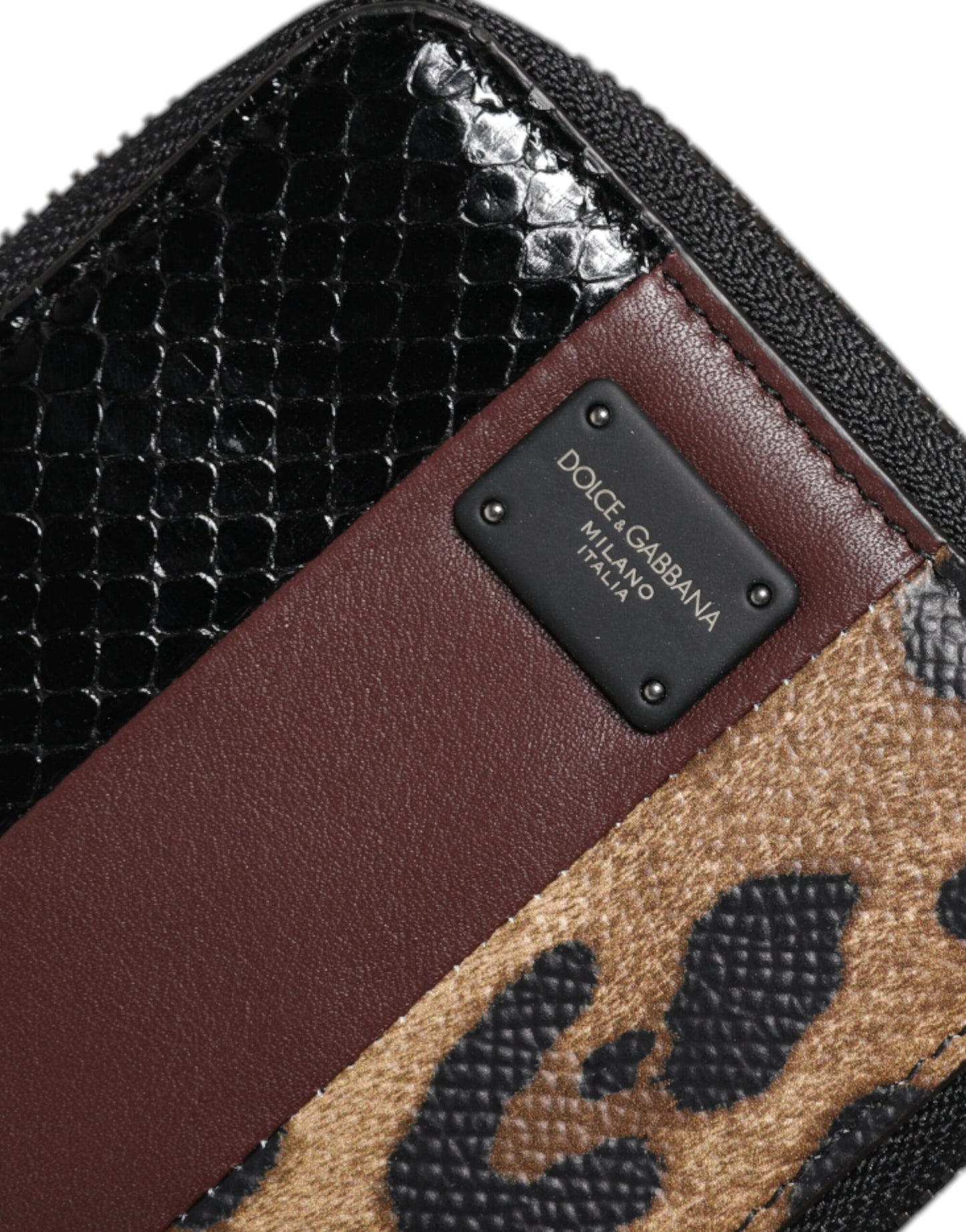 Гаманець Dolce &amp; Gabbana із багатобарвної шкіри леопарда DG Bifold Card Holder