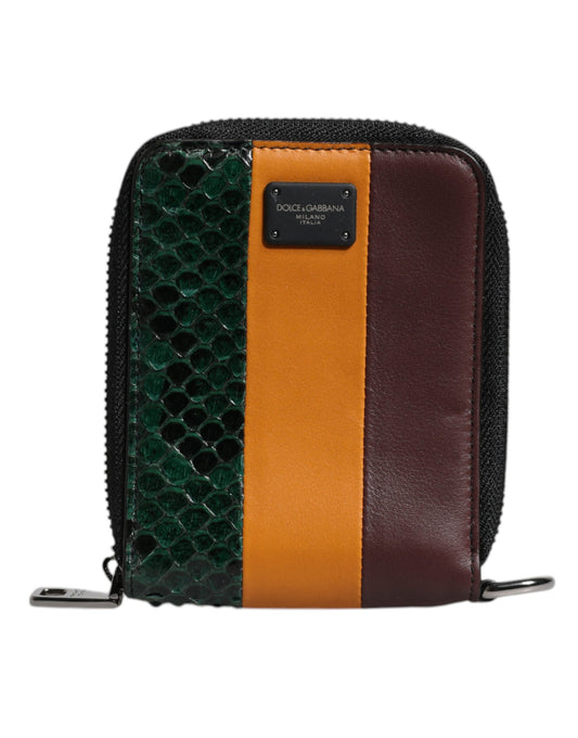 Гаманець Dolce &amp; Gabbana Multicolor Exotic Leather DG Bifold Card Holder