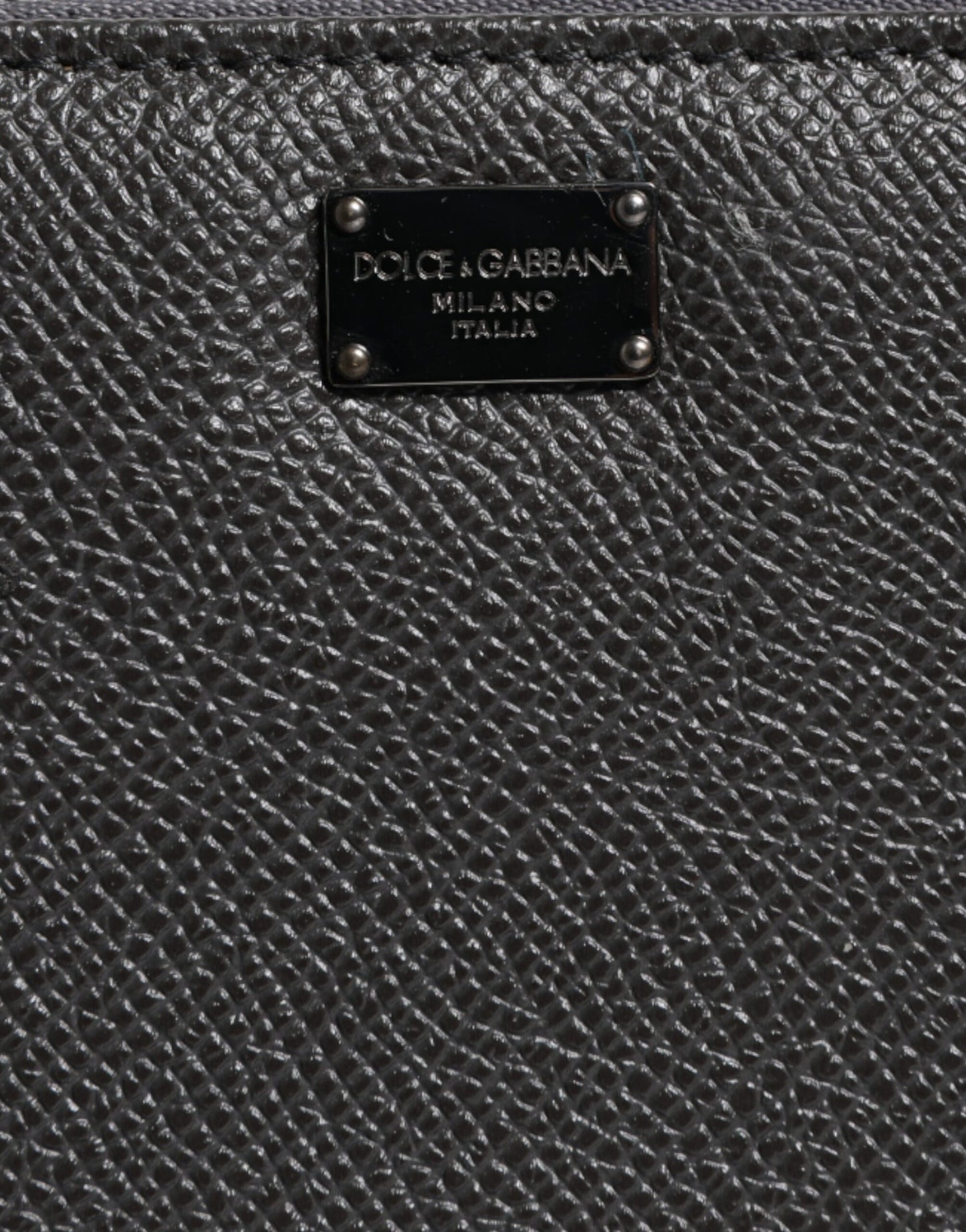 Темно-сірий шкіряний гаманець Dolce &amp; Gabbana DG на блискавці з логотипом Continental