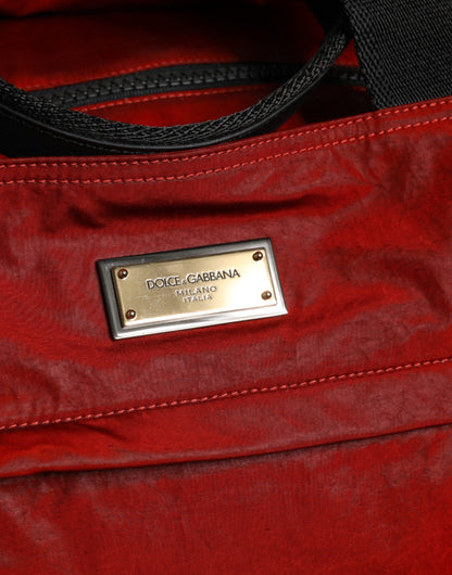 Сумка на плече Dolce &amp; Gabbana з червоного нейлону з телячої шкіри