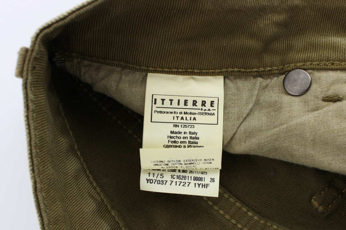 Бавовняні стрейч-джинси Cavalli Green Slim Fit
