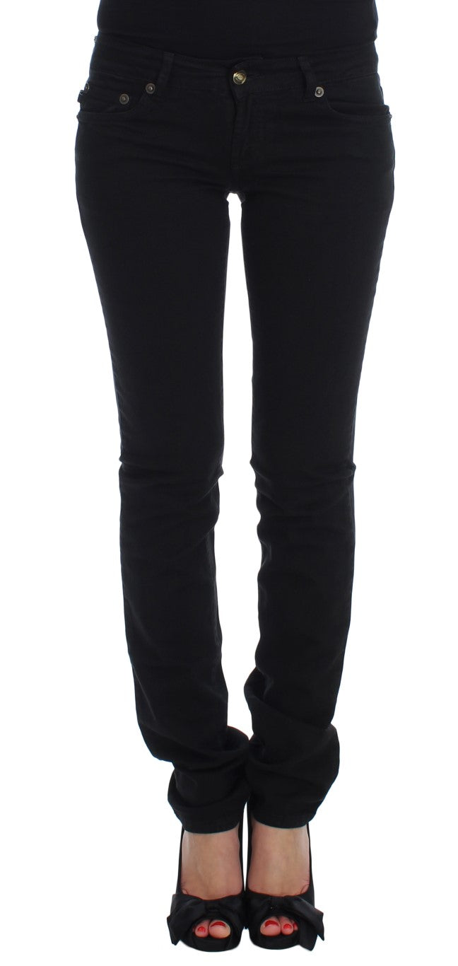 Вузькі чорні джинси Cavalli Chic Slim