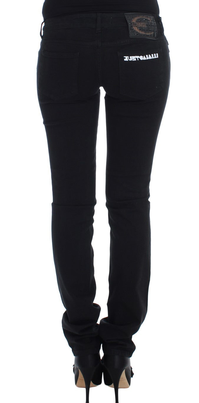 Вузькі чорні джинси Cavalli Chic Slim