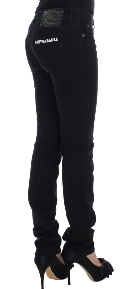 Вузькі чорні джинси Cavalli Chic Slim