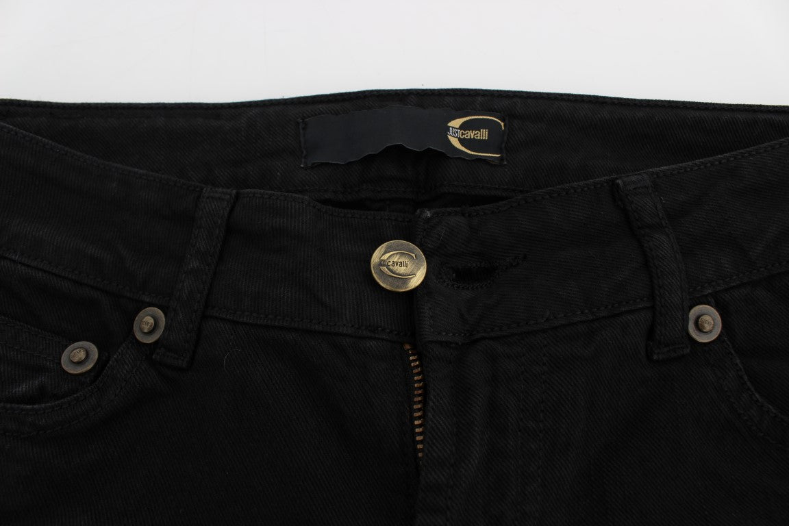 Вузькі чорні джинси Cavalli Chic Slim