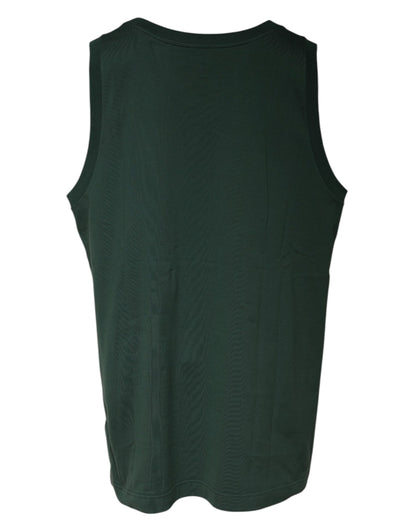 Футболка без рукавів із круглим вирізом Dolce &amp; Gabbana Green DG
