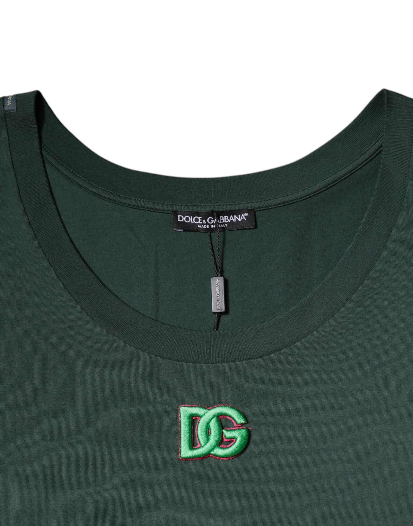 Футболка без рукавів із круглим вирізом Dolce &amp; Gabbana Green DG