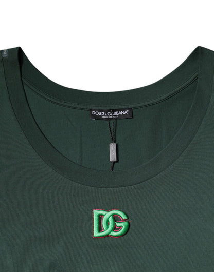 Футболка без рукавів із круглим вирізом Dolce &amp; Gabbana Green DG