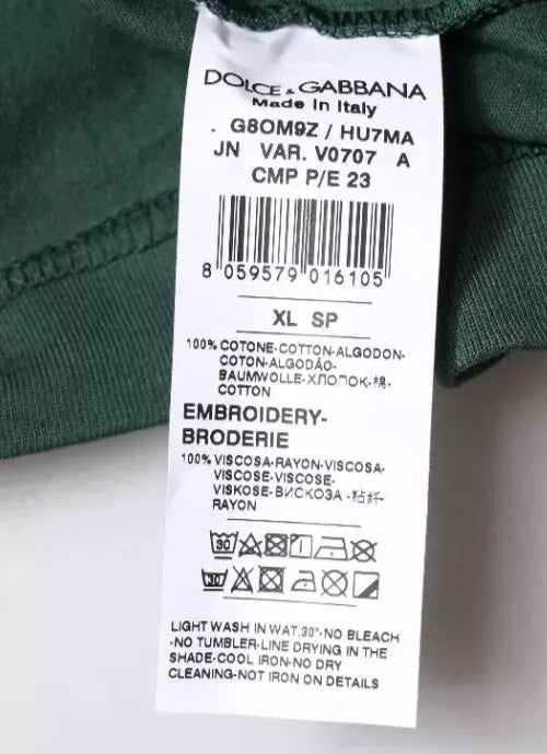 Футболка без рукавів із круглим вирізом Dolce &amp; Gabbana Green DG