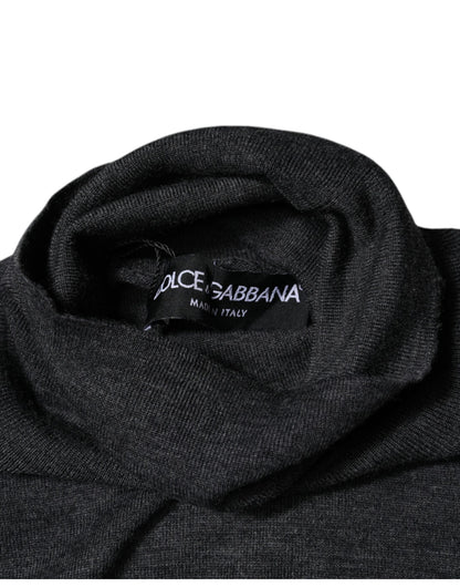 Сірий вовняний светр з водолазкою Dolce &amp; Gabbana