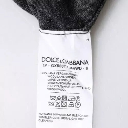 Сірий вовняний светр з водолазкою Dolce &amp; Gabbana