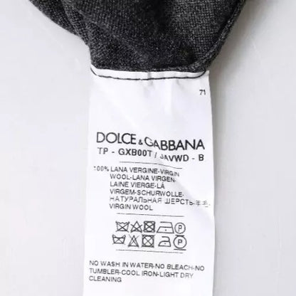 Сірий вовняний светр з водолазкою Dolce &amp; Gabbana