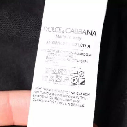 Синя футболка Dolce &amp; Gabbana з круглим вирізом і короткими рукавами