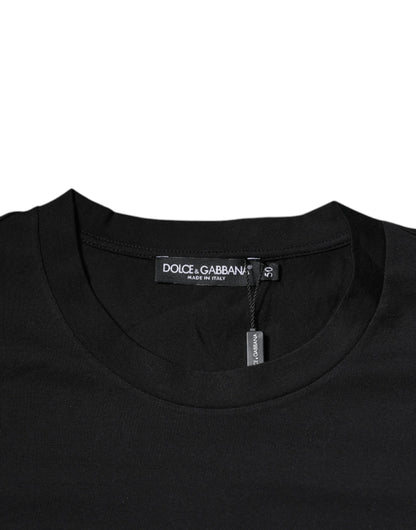 Бавовняна футболка з круглим вирізом із принтом логотипу Dolce &amp; Gabbana