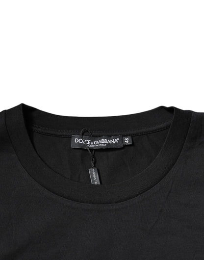 Бавовняна футболка з круглим вирізом і логотипом Dolce &amp; Gabbana