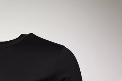Чорна бавовняна футболка Dolce &amp; Gabbana з круглим вирізом і короткими рукавами